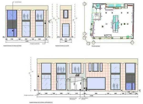 Relevés et réalisation des plans (existant) d'un commerce à NICE